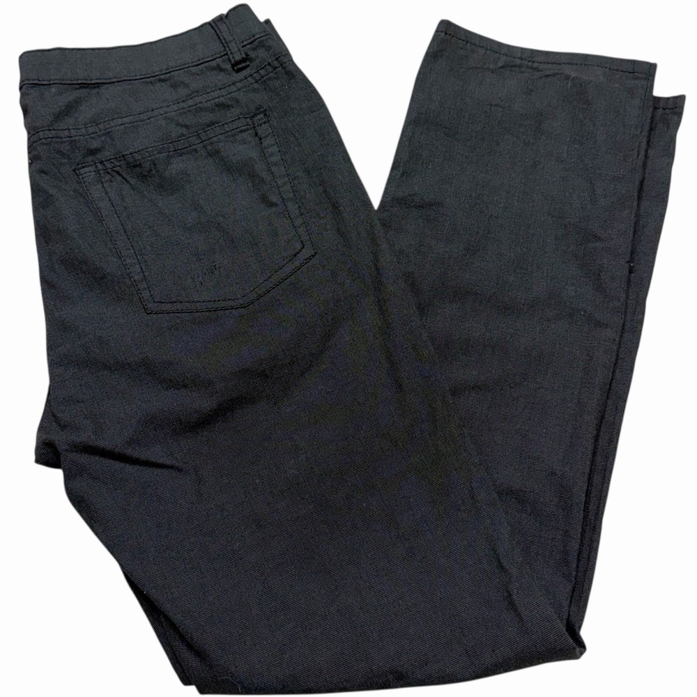 Kenneth Cole Pants Mens 32x30 BlkishGray Straight Leg Flat Front Chino Preppy